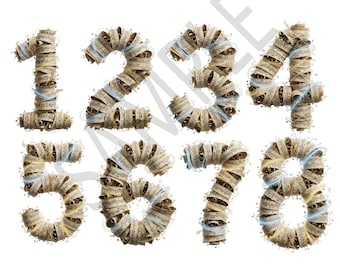 Music Notes Numbers digital PNG file scrapbooking crafts stickers printable art sublimation numeric clipart diy decor invitations projects