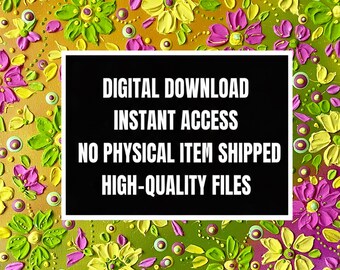 Impresión de arte mural floral, archivo de fondo POD para impresión, patrón de sublimación, textura para álbumes de recortes, material para manualidades, papel digital para diario basura