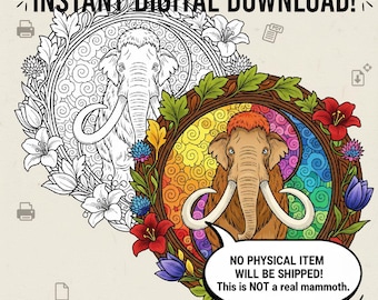 Dibujos para colorear de animales Yin Yang para adultos, Mandala zen de rana y hámster, Terapia floral natural, Alivio del estrés, Descarga digital instantánea en PDF