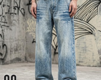 Vintage Loose Jeans | Washed Wide Leg Pants | Daily Wear | Y2K Streetwear Style