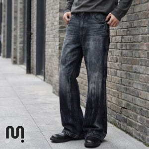 Washed Denim Jeans | Straight Wide Leg Pants | Daily Wear | Retro Y2K Streetwear

Washed denim jeans with straight wide leg design featuring relaxed fit silhouette and faded texture, styled as casual pants for daily wear and streetwear outfits with vintage inspired look and comfortable movement