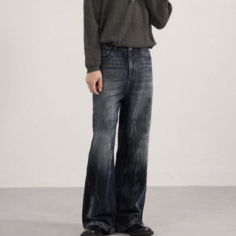 Washed Denim Jeans | Straight Wide Leg Pants | Daily Wear | Retro Y2K Streetwear

Washed denim jeans with straight wide leg design featuring relaxed fit silhouette and faded texture, styled as casual pants for daily wear and streetwear outfits with vintage inspired look and comfortable movement