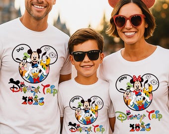 2026 Custom Mickey and Friends Family Sweatshirt, Disney Matching Group Sweatshirts, Personalized Disneyland Trip