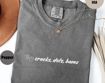 Comfort Colors Cracks Dots Bams T-shirt, Mahjong Game Sweater, Mah-jongg Game Gift for Mom and Dad Sweatshirt