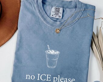 Comfort Colors No Ice Please Shirt, Anti Ice Tee Shirt, Anti Trump Protest Shirt, Abolish ICE T-shirt, Handmade Social Justice Tee