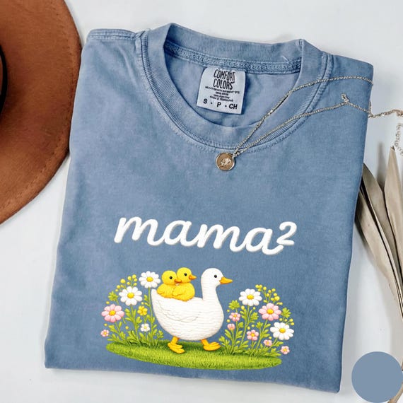 Mother’s Day Gift for Mom, Mama Of 2 Goose Shirt, Mama2 Mom Shirt, Mom Of Two Kids Tee, Mother Goose Shirt, Cottagecore Mama Shirt