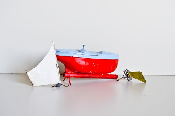Items similar to Metal Toy Boat on Etsy