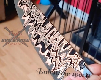 Copper Damascus San Mai Billet Blank 1095 & 15N20 Handmade Knife Making Supply