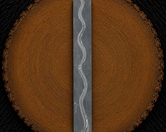 Handmade Snake Pattern Copper San Mai  Billet Bar | 1095 And 15N20 |Knife Making Supply | Blade Steel for Knifemakers| Custom Steel Bar