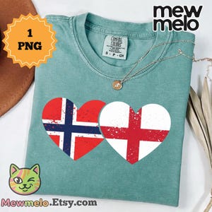Bandiere Norvegia Inghilterra PNG: Fantastiche bandiere Norvegia Inghilterra Orgogliosi tifosi norvegesi inglesi Orgoglio Inghilterra Norvegia png Arte della bandiera britannica nordica (digitale)