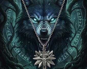 Witcher 3 Gümüş Kaplama Düz Zincir Kolye