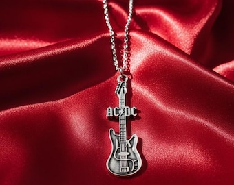 AC/DC Elektro Gitar Gümüş Kaplama