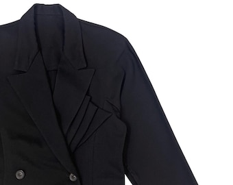 Vintage Y’s Yohji Yamamoto Wool Double Breasted Jacket Black Colour Size Medium