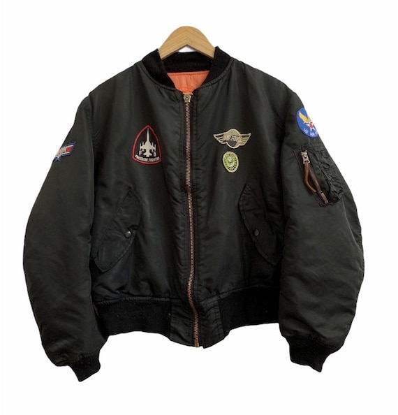 Vintage Alpha Industries MA-1 Bomber Jacket Navy Colour Size Large