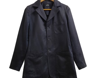 Vintage A.P.C Wool Pea Coat Made in France Men's Small Size Rare