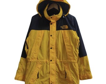 The North Face Jacket Hoodie Windbreaker Yellow Colour Size Medium