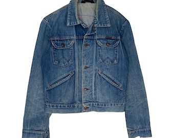 Chaqueta vaquera Wrangler vintage estilo camionero, desgastada, talla 36