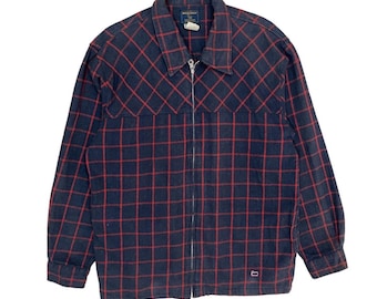 Vintage 90s Woolrich Plaids Zipper Jacket Size Medium