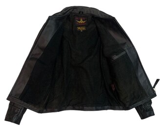 Vintage B-mccoy's Steerhide Rider Leather Jacket Black Colour Size