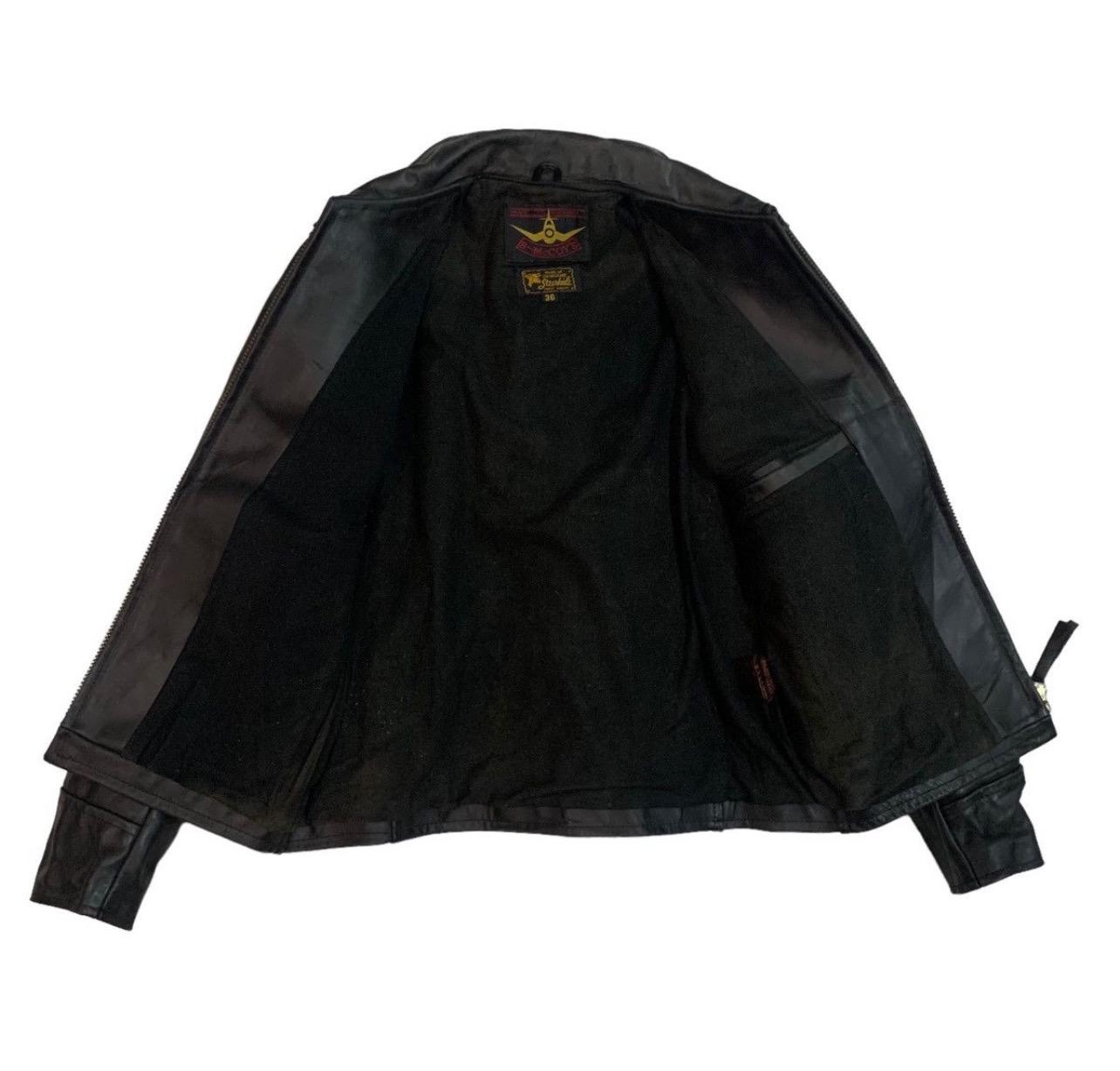 Vintage B-mccoy's Steerhide Rider Leather Jacket Black Colour Size