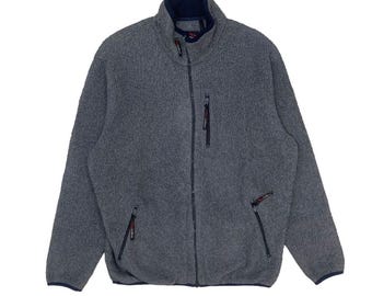 Chaqueta polar vintage L.L. Bean, abrigo gris para exteriores (talla grande)