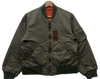 Vintage Chevignon Girl MA-1 Flight Bomber Jacket Size 38