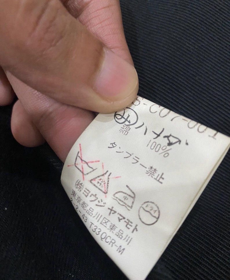 Parka vintage de algodón negro con cola de pez de Yohji Yamamoto Y's for Men - Talla M imagen 11