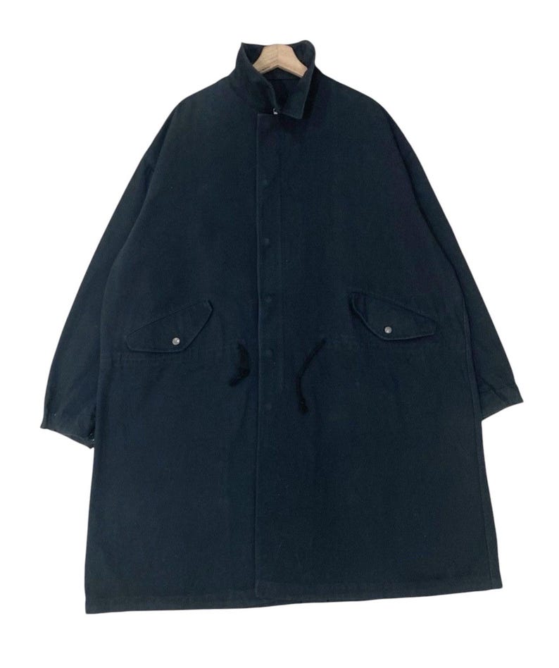 Parka vintage de algodón negro con cola de pez de Yohji Yamamoto Y's for Men - Talla M imagen 2