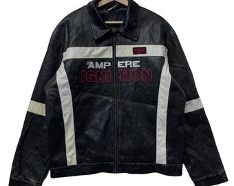 Vintage Southern Ampere Ignition Motorsport Rider Zipper Jacket Japanese Brand Size XL