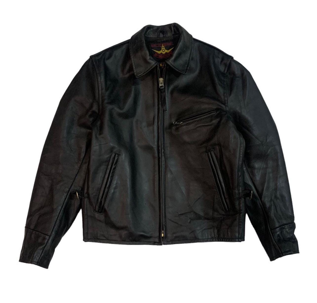 Vintage B-mccoy's Steerhide Rider Leather Jacket Black Colour Size