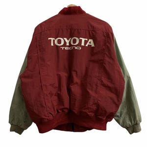 Vintage 90s Toyota Tecno Racing Bomber Jacket Size Large