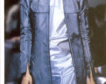 Vintage Junya Watanabe Runway Coat, Avant-Garde Zip Front Jacket, Made in Japan