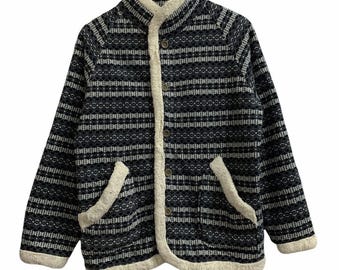 Vintage Yohji Yamamoto Fleece Button Nightwear Jacket Japanese Designer Size Medium