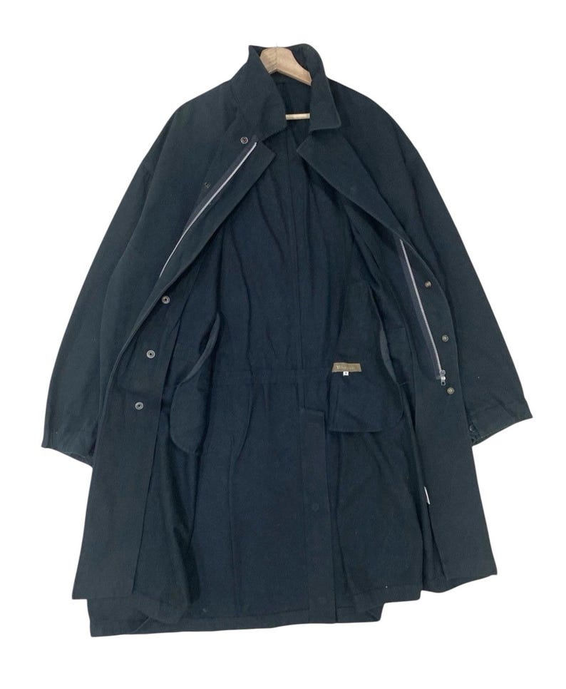 Parka vintage de algodón negro con cola de pez de Yohji Yamamoto Y's for Men - Talla M imagen 4