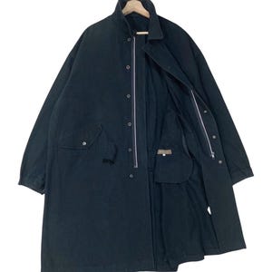Parka vintage de algodón negro con cola de pez de Yohji Yamamoto Y's for Men - Talla M imagen 1