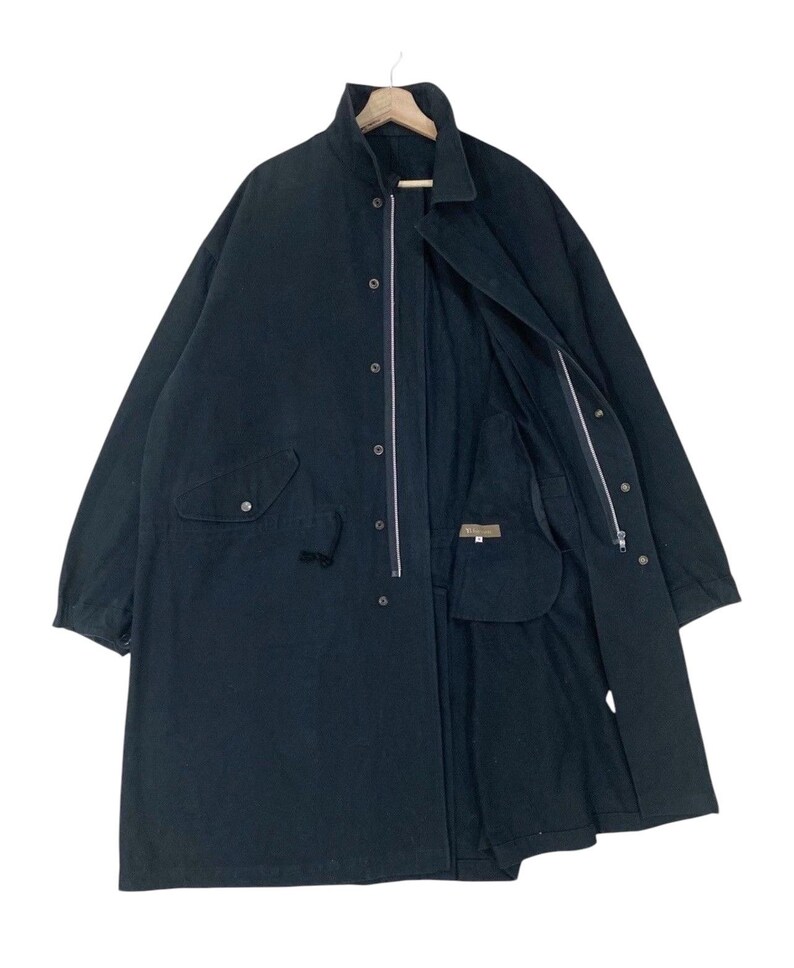 Parka vintage de algodón negro con cola de pez de Yohji Yamamoto Y's for Men - Talla M imagen 1