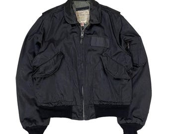 Chaqueta de aviador de vuelo CWU-55/P de la USAF, estilo vintage, marca Titan, fabricada en EE. UU., talla mediana