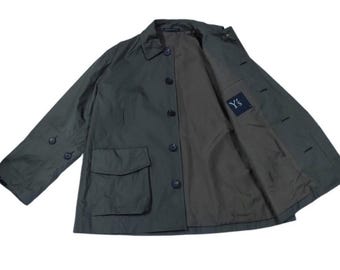 Abrigo con botones estilo militar Yohji Yamamoto de Y's vintage, diseño japonés, color verde, talla grande