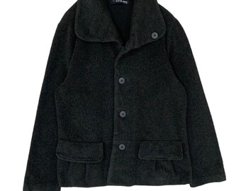 Vintage Yohji Yamamoto Mohair Jacke mit Schalkragen, Größe Medium