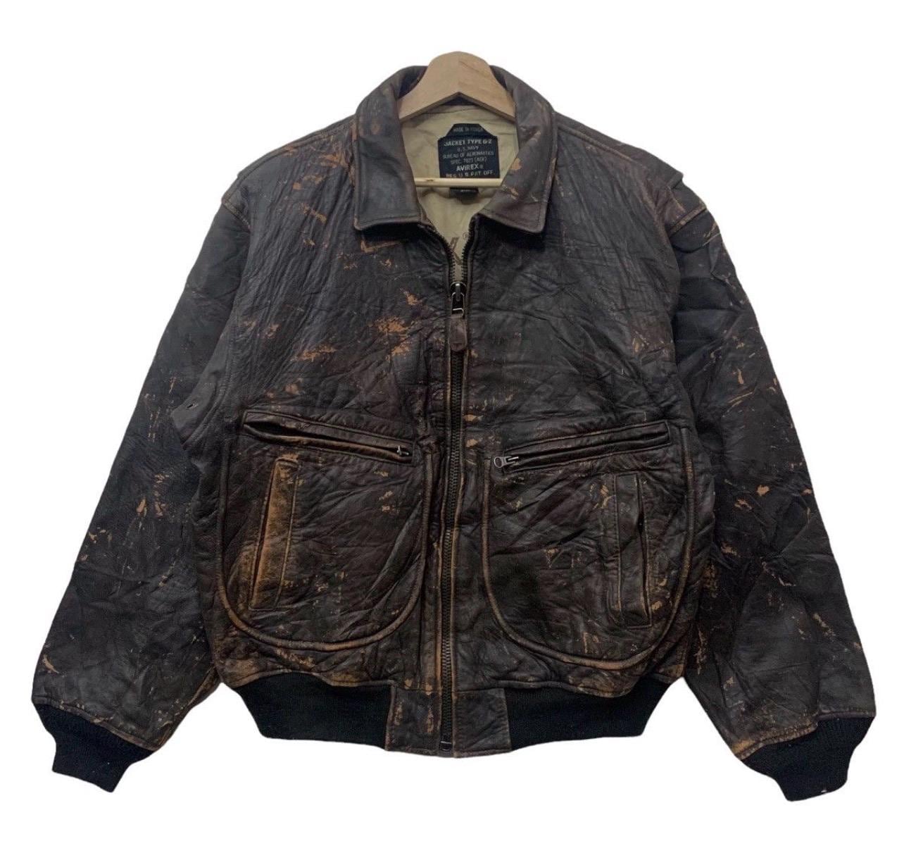 Vintage Avirex Type G2 Leather Flight Jacket 90s Military Style - Etsy