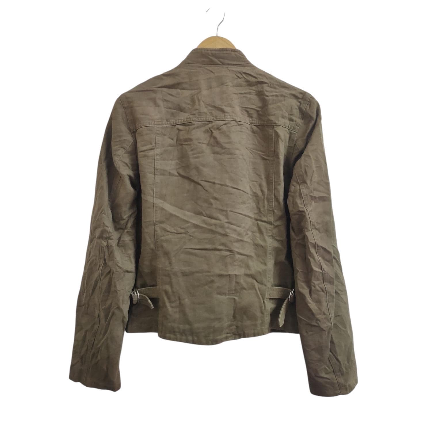 Vintage 90s Agnes B Homme Paris Crop Button Jacket Brown Colour