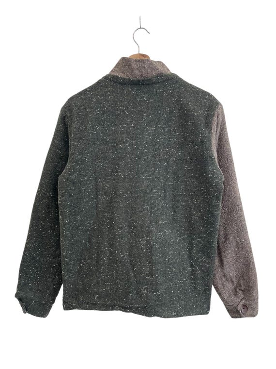 Vintage Patchwork Wool Button Jacket Japanese Bra… - image 3