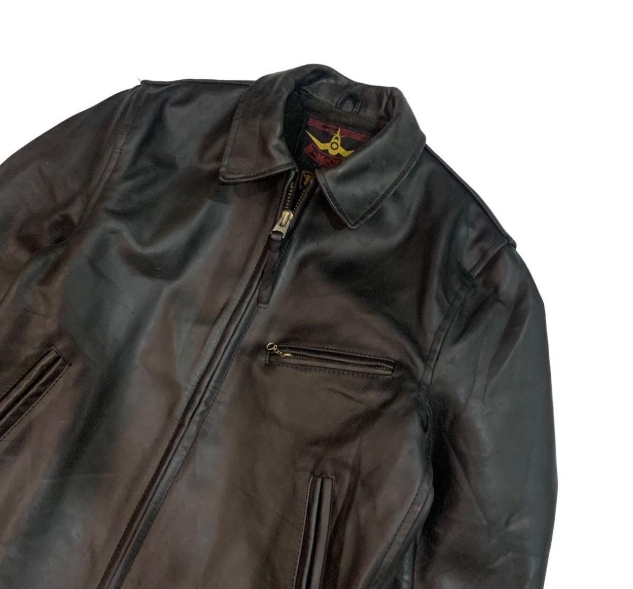 Vintage B-mccoy's Steerhide Rider Leather Jacket Black Colour Size