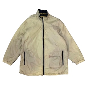Vintage C.P. Company 90-talsarkiv nylonjacka med hel dragkedja Beige Barn/160
