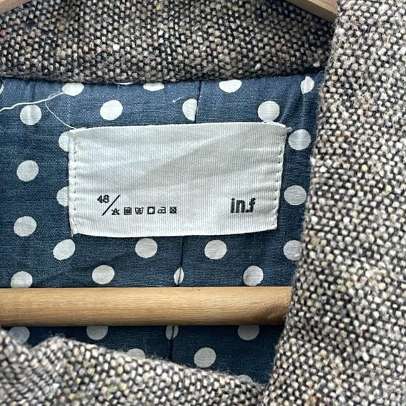 Vintage Patchwork Wool Button Jacket Japanese Bra… - image 11