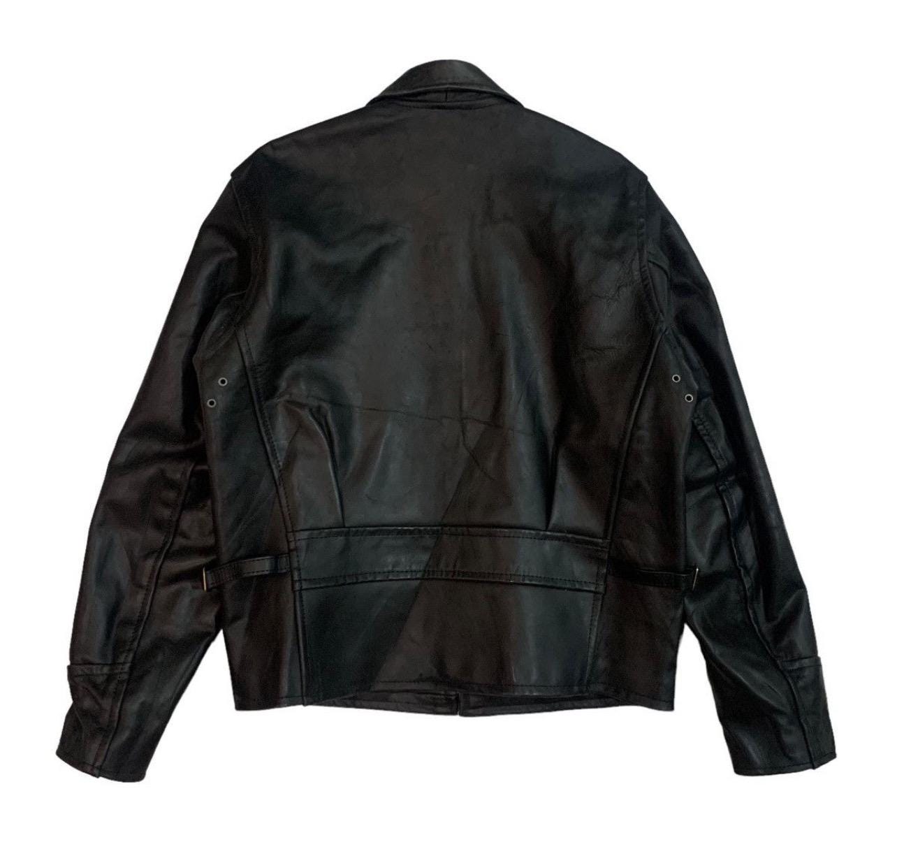 B-McCoy's ブラックレザーライダースジャケット Vintage B-mccoy's Steerhide Rider Leather Jacket Black Colour Size