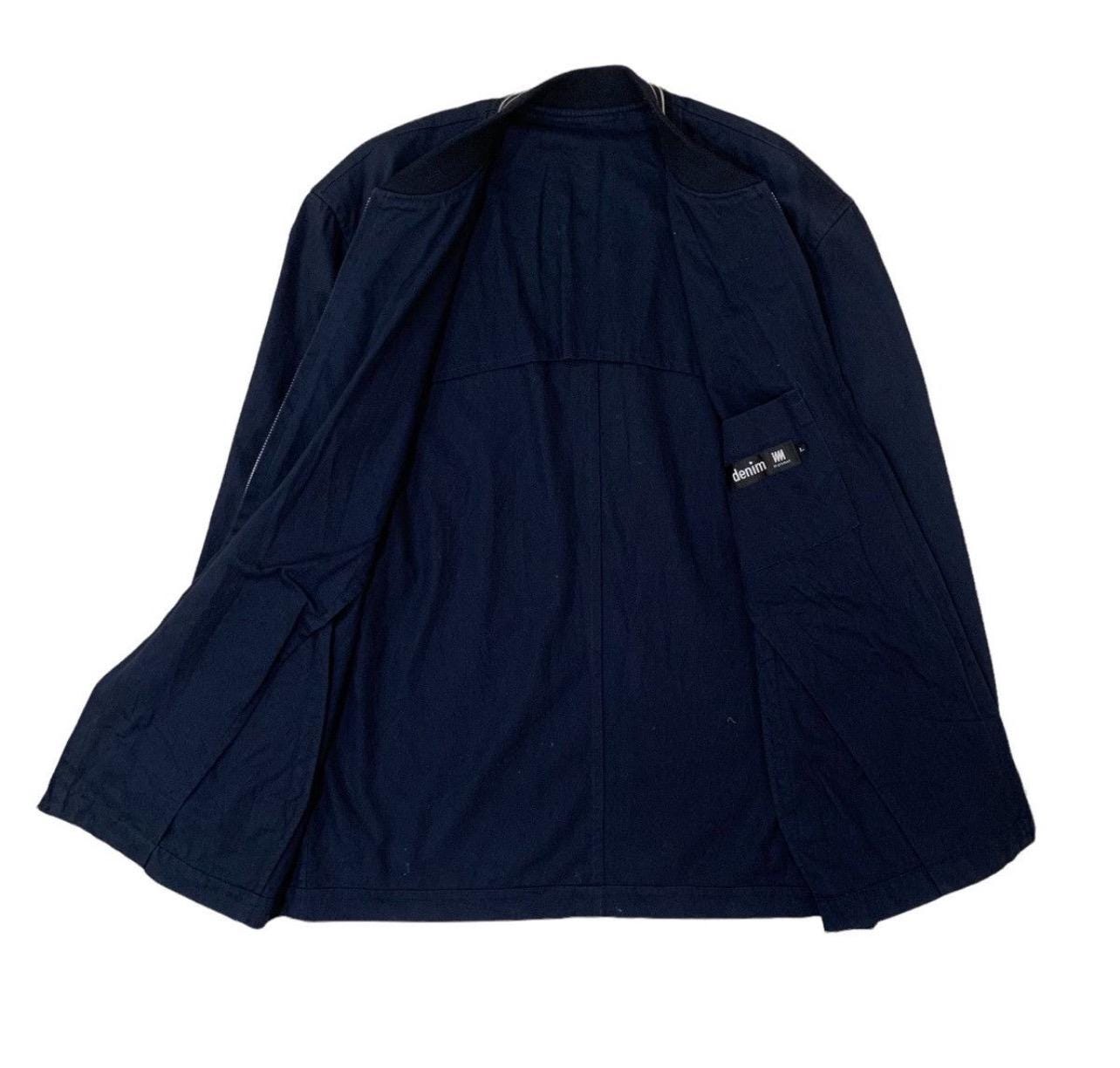 ジャケット・アウター ISSEY MIYAKE denimimproduct right outer Denim IM Product by Issey Miyake Zipper Jacket Japanese Designer