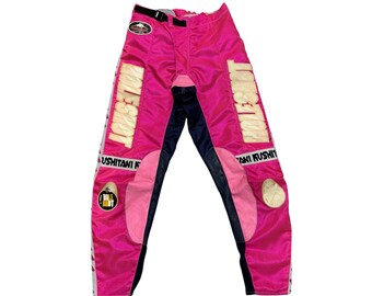 ZELDZAAM!! Vintage jaren 90 Kushitani Hole Short Dirt Force Sports Specialties Multicolour maat M Racing motorcrossbroek