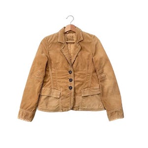 ¡¡¡RARO!!! Chaqueta vintage de pana con botones de Marithe Francois Girbaud, diseño de Seditionaries, color marrón, talla S