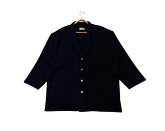 ¡¡EXTRAÑO!! Vintage 90's Robe De Chambre Comme Des Garcons Botones de lana hechos en chaqueta japonesa